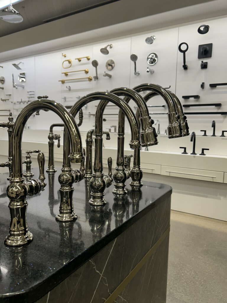 Faucet selection at Kohler Design Center